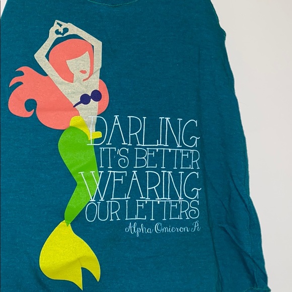 American Apparel Tops - AOII Greek Week Mermaid Tank 🧜‍♀️💙